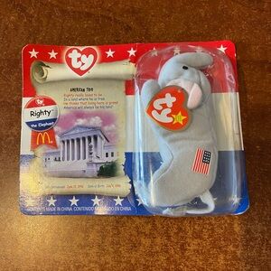Righty The Elephant Beanie Baby 2000 Vintage McDonalds - Retired